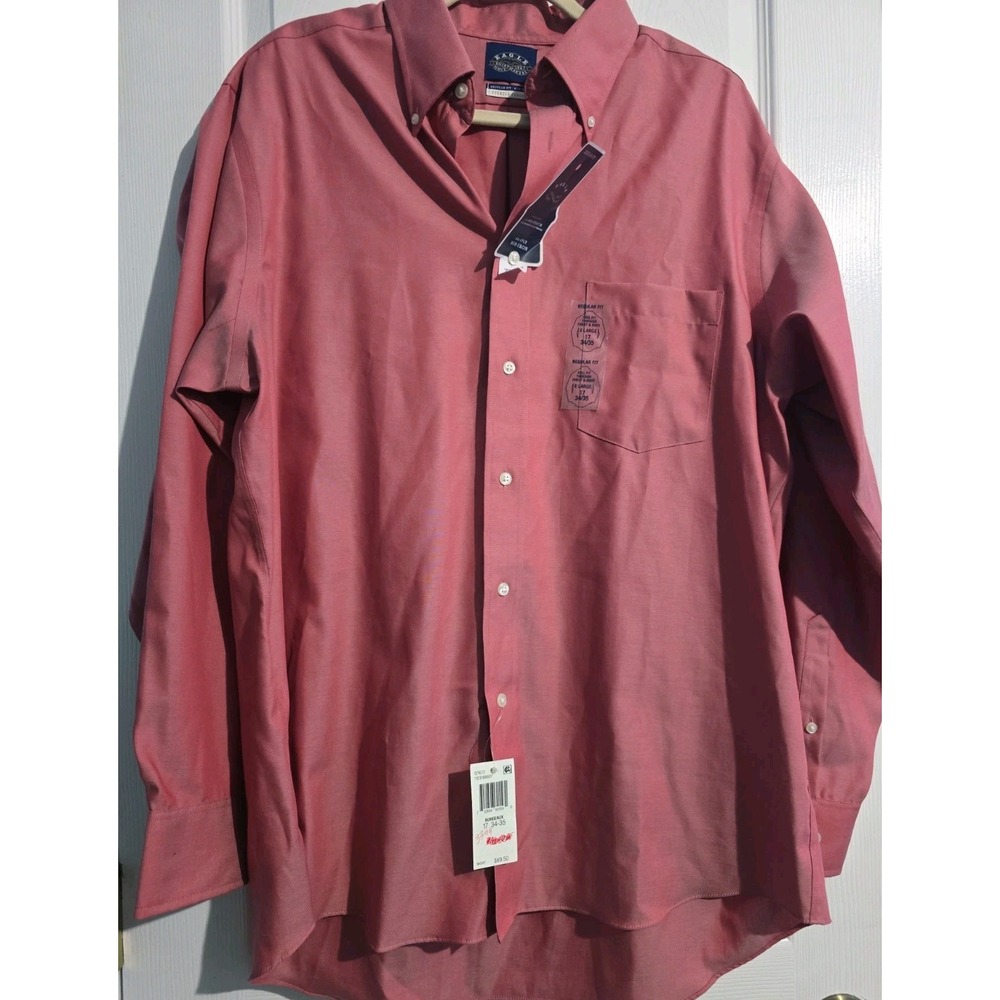 Eagle Men's  Fit Dress Shirt Non Iron Stretch Collae Button Down Reg FIT SIZE XL
